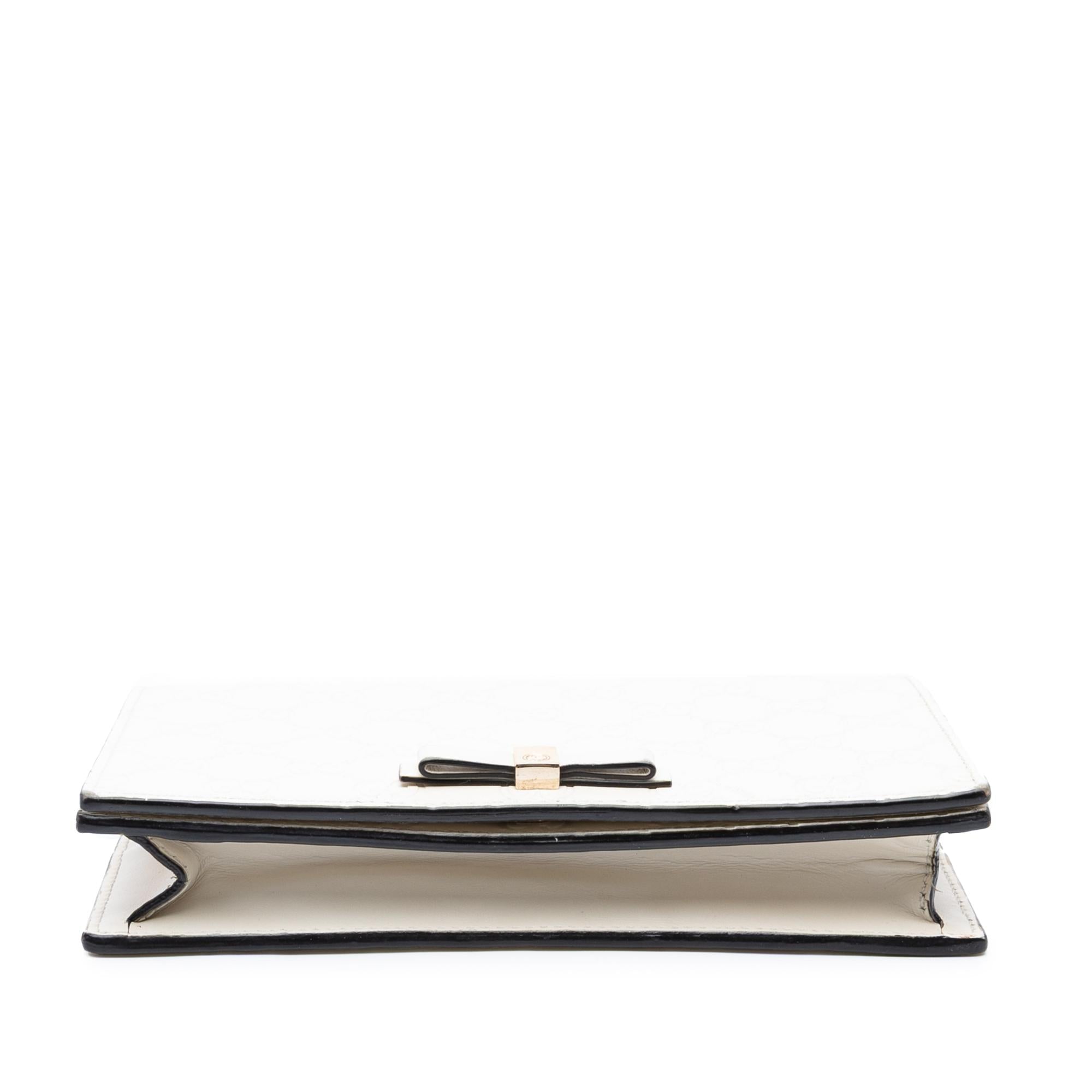 Gucci Mini Guccissima Bow Signature Wallet On Chain