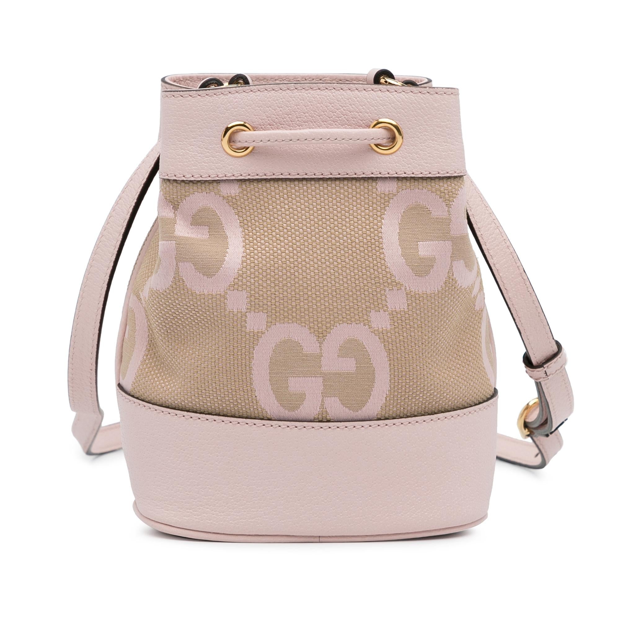 Gucci Mini Jumbo GG Canvas Ophidia Bucket Bag (SHG-7iNxcN)