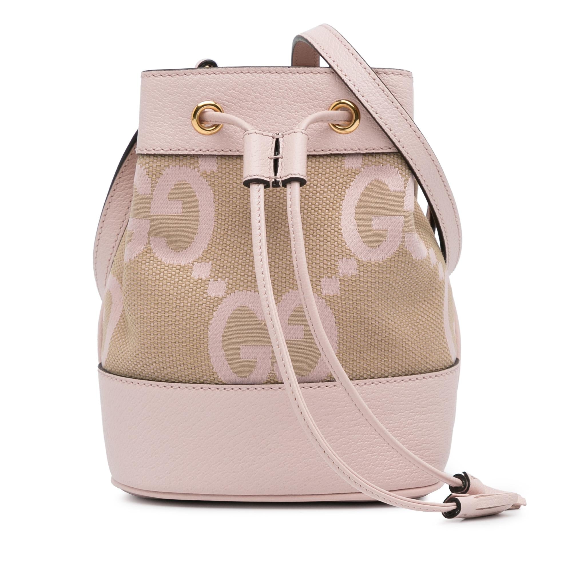 Gucci Mini Jumbo GG Canvas Ophidia Bucket Bag