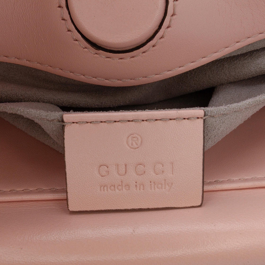 Gucci Mini Leather Bamboo Nymphaea Satchel