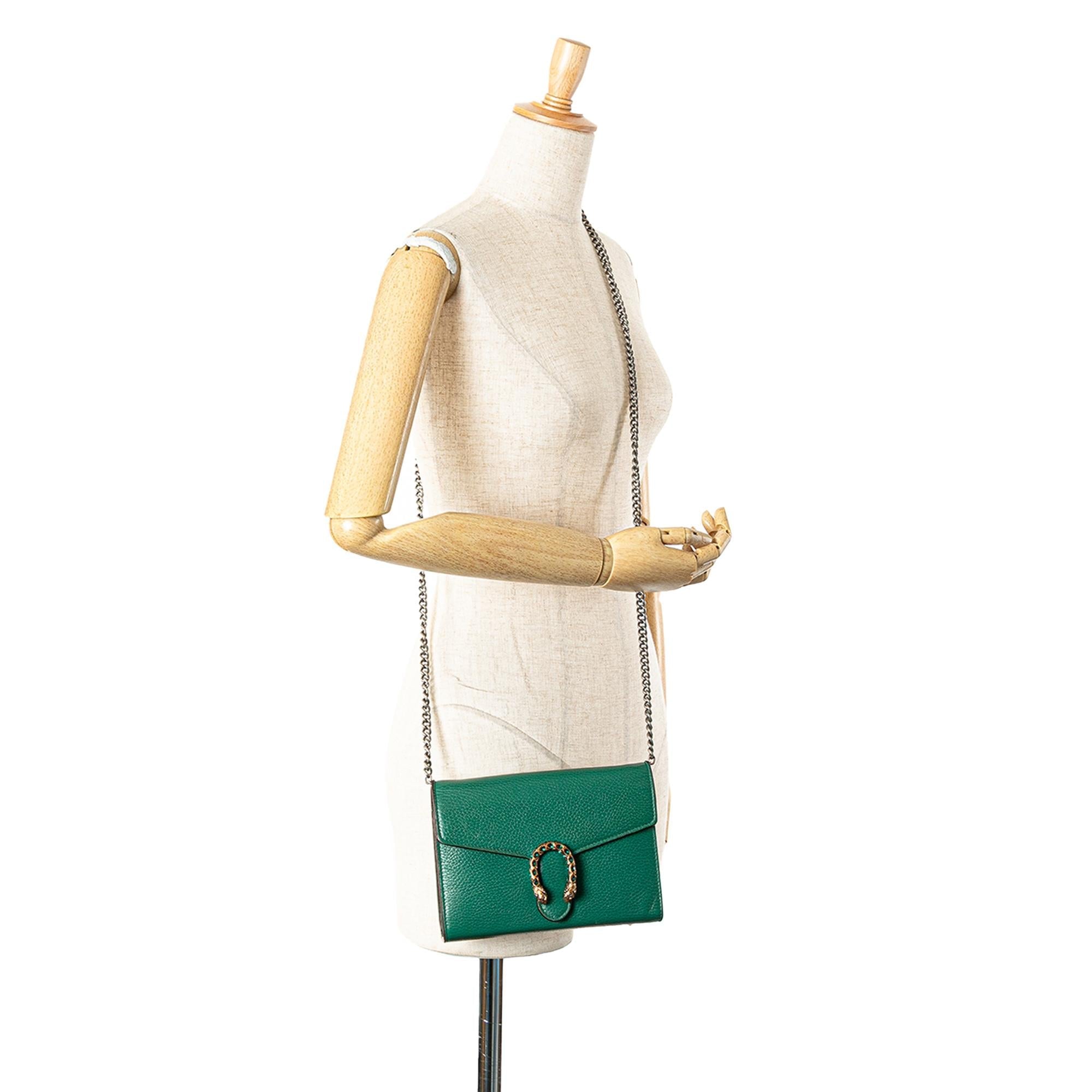 Gucci Mini Leather Dionysus Wallet on Chain