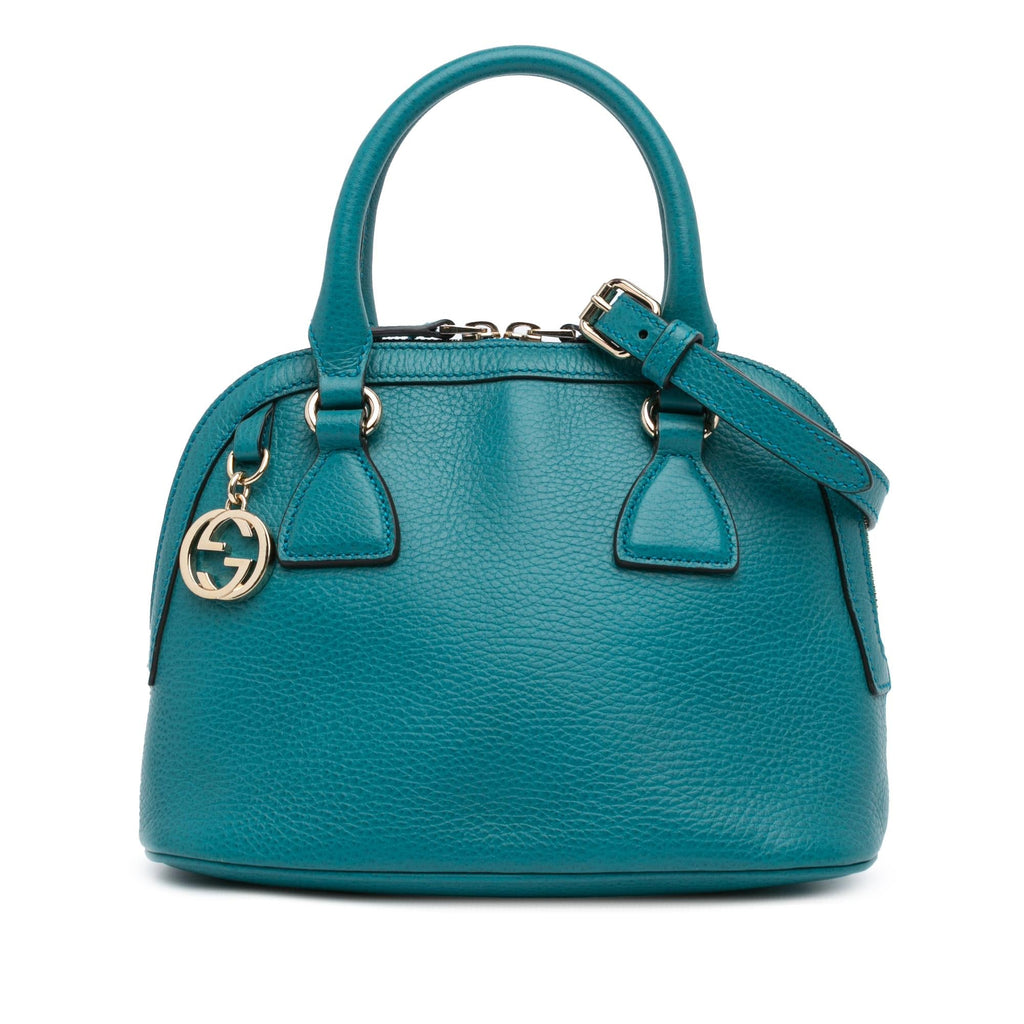 Gucci Mini Leather GG Charm Dome Satchel