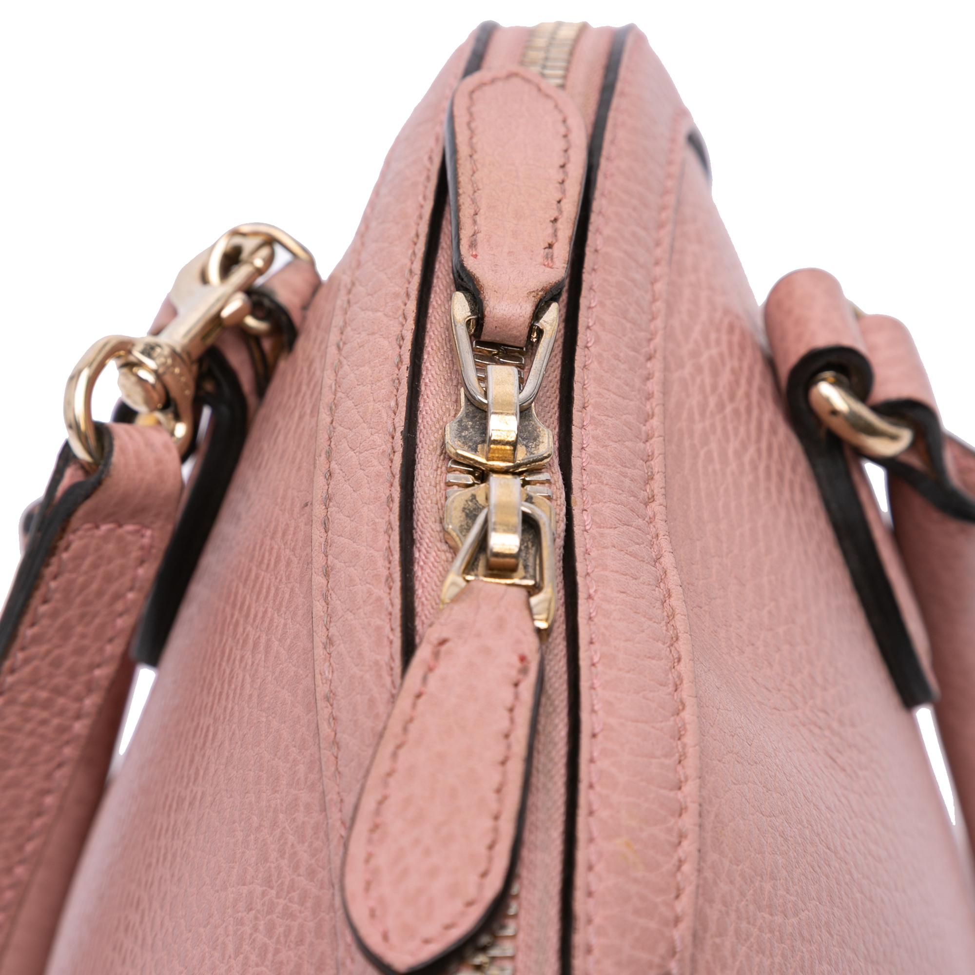 Gucci Mini Leather GG Charm Dome Satchel