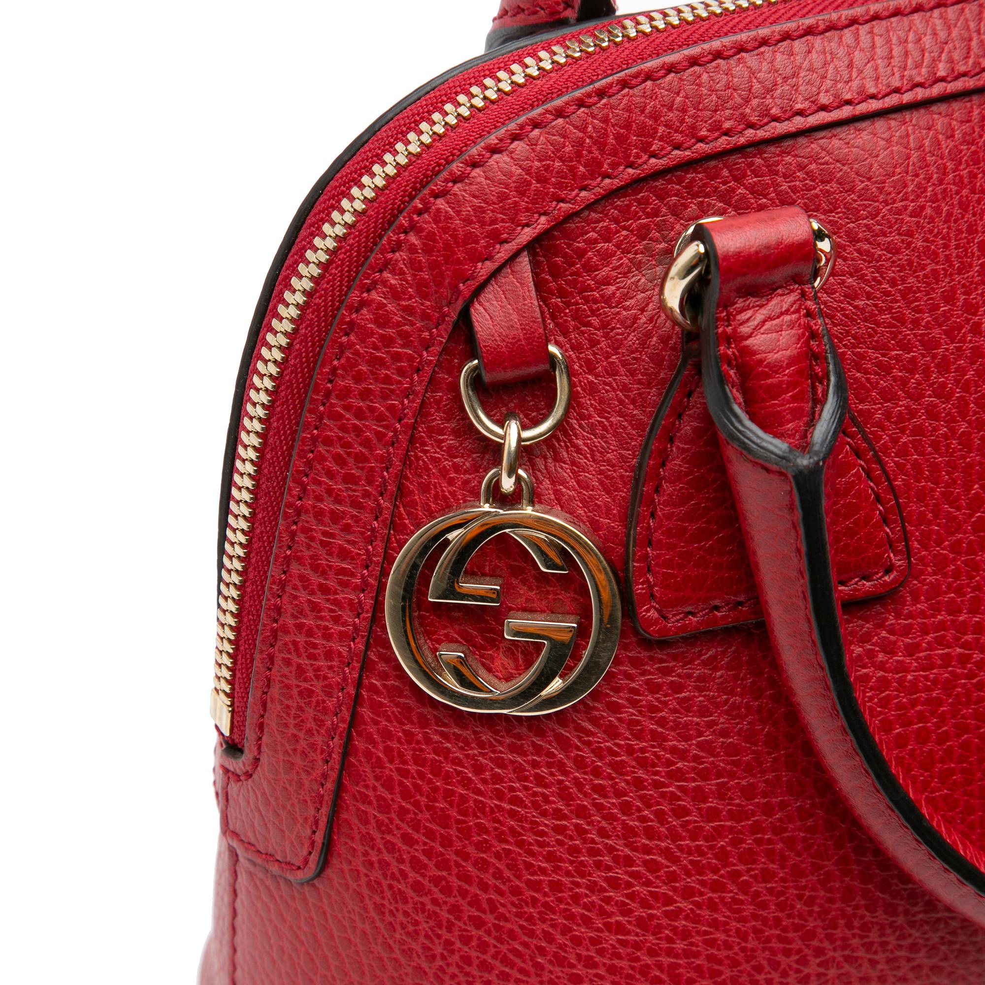 Gucci Mini Leather GG Charm Dome Satchel