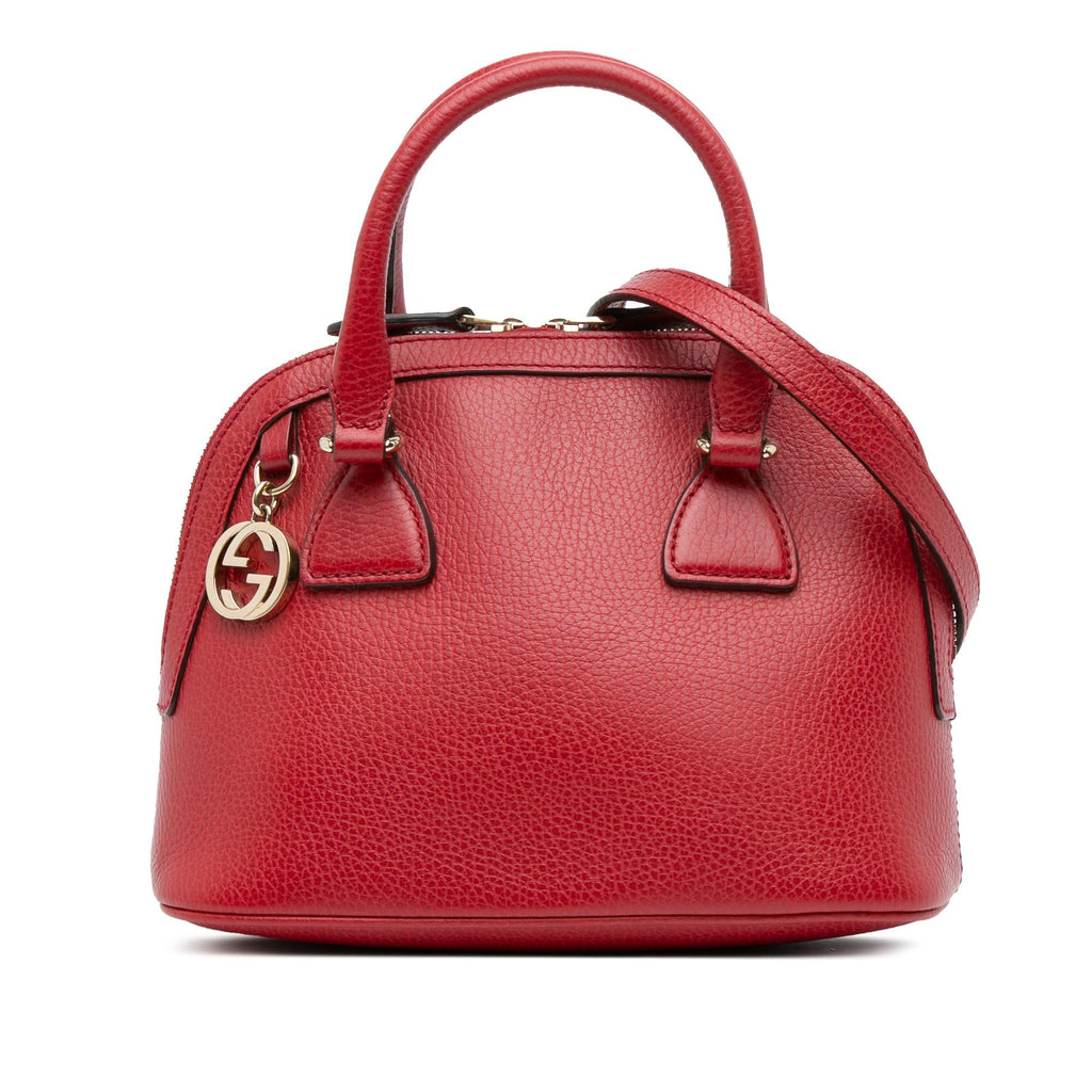 Gucci Mini Leather GG Charm Dome Satchel