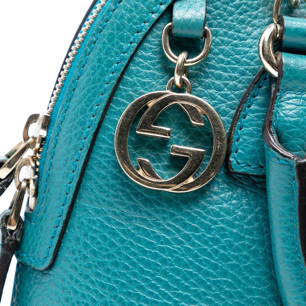 Gucci Mini Leather GG Charm Dome Satchel