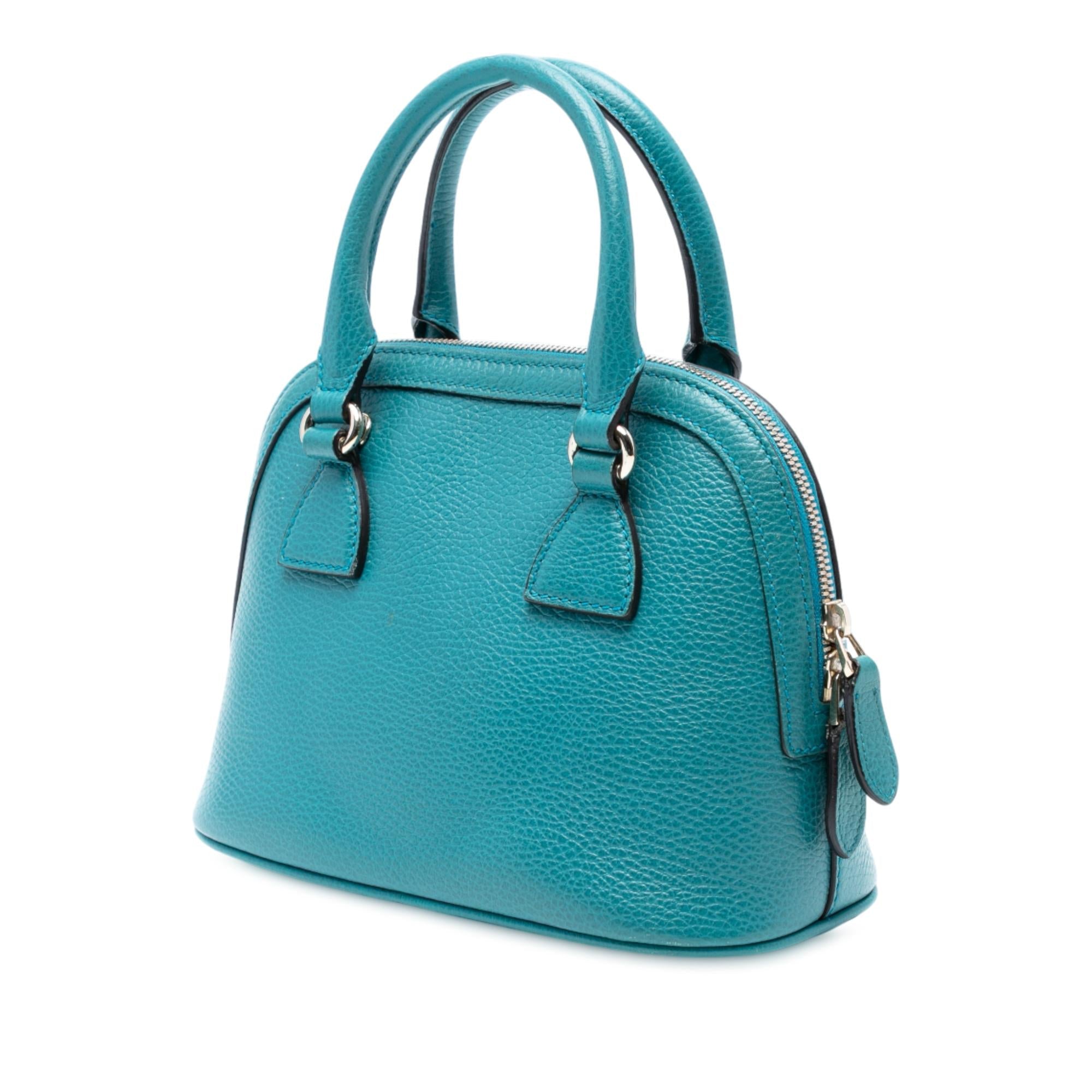 Gucci Mini Leather GG Charm Dome Satchel