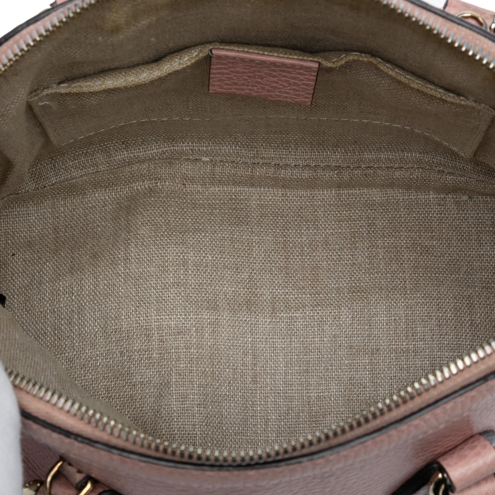 Gucci Mini Leather GG Charm Dome Satchel