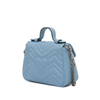 Gucci Mini Leather GG Marmont Top Handle Satchel