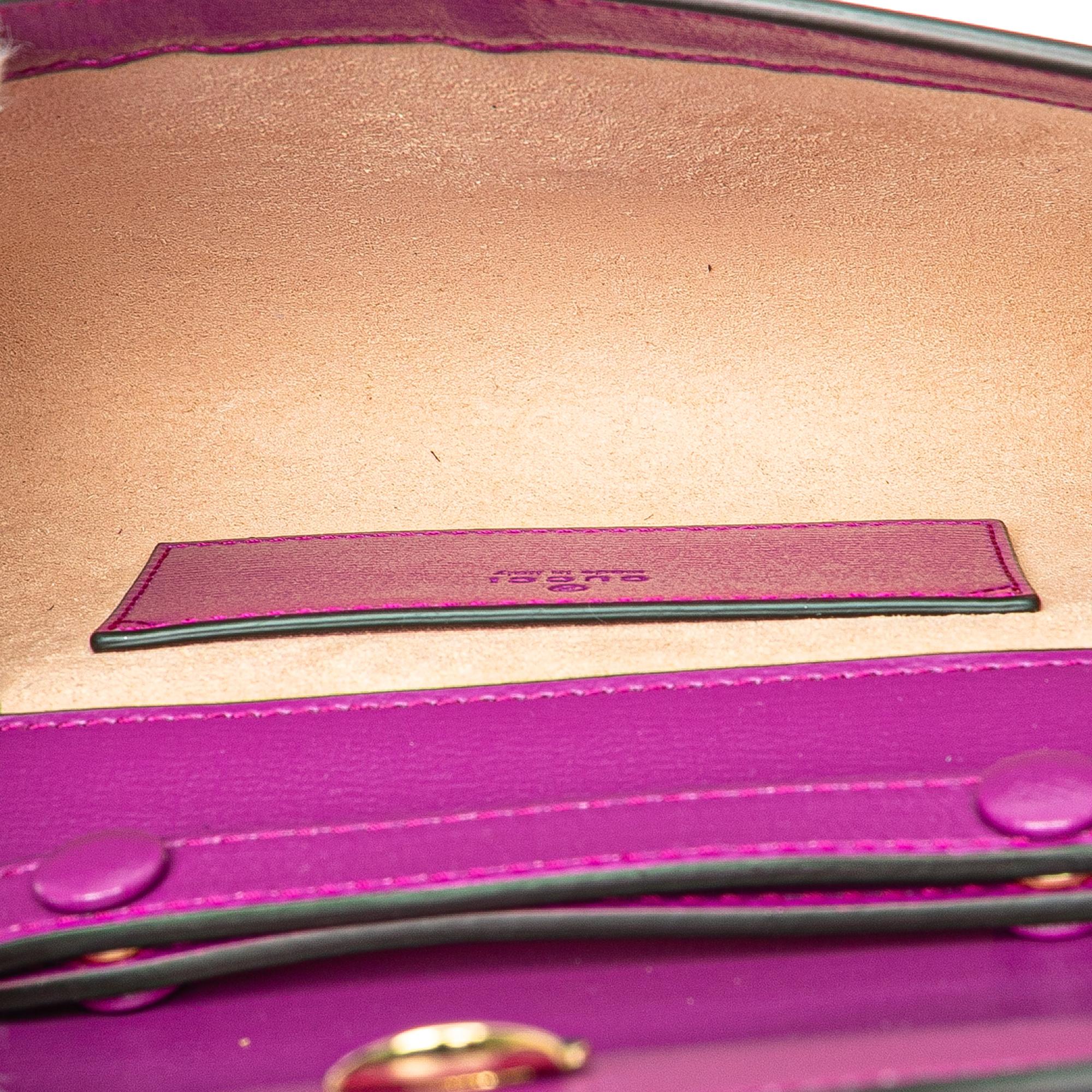Gucci Mini Leather Horsebit 1955 Web Crossbody