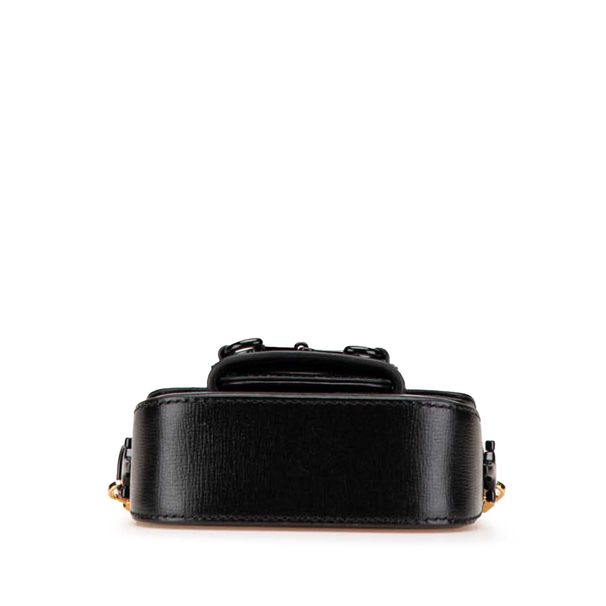 Gucci Mini Leather Horsebit 1955 Web Satchel