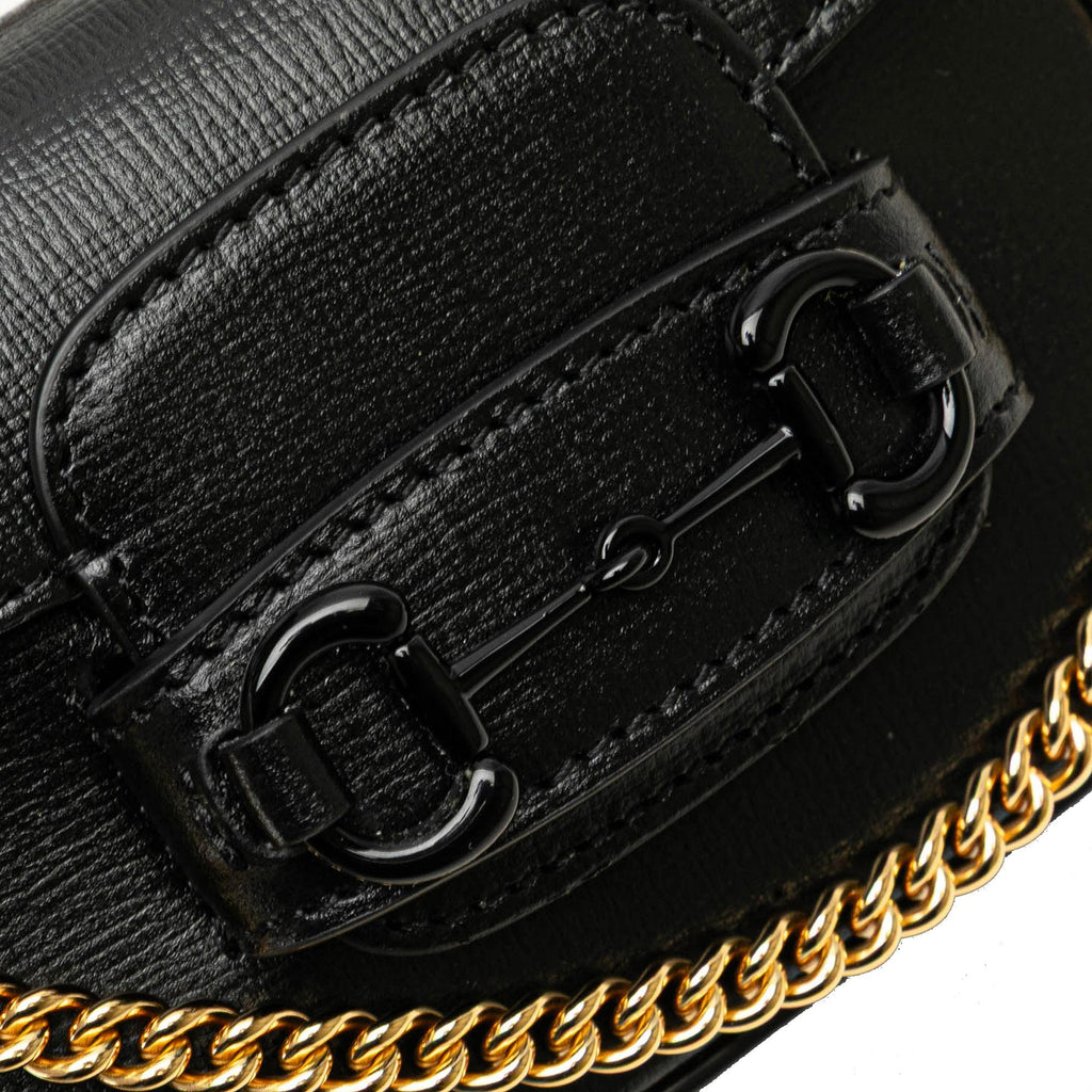 Gucci Mini Leather Horsebit 1955 Web Satchel