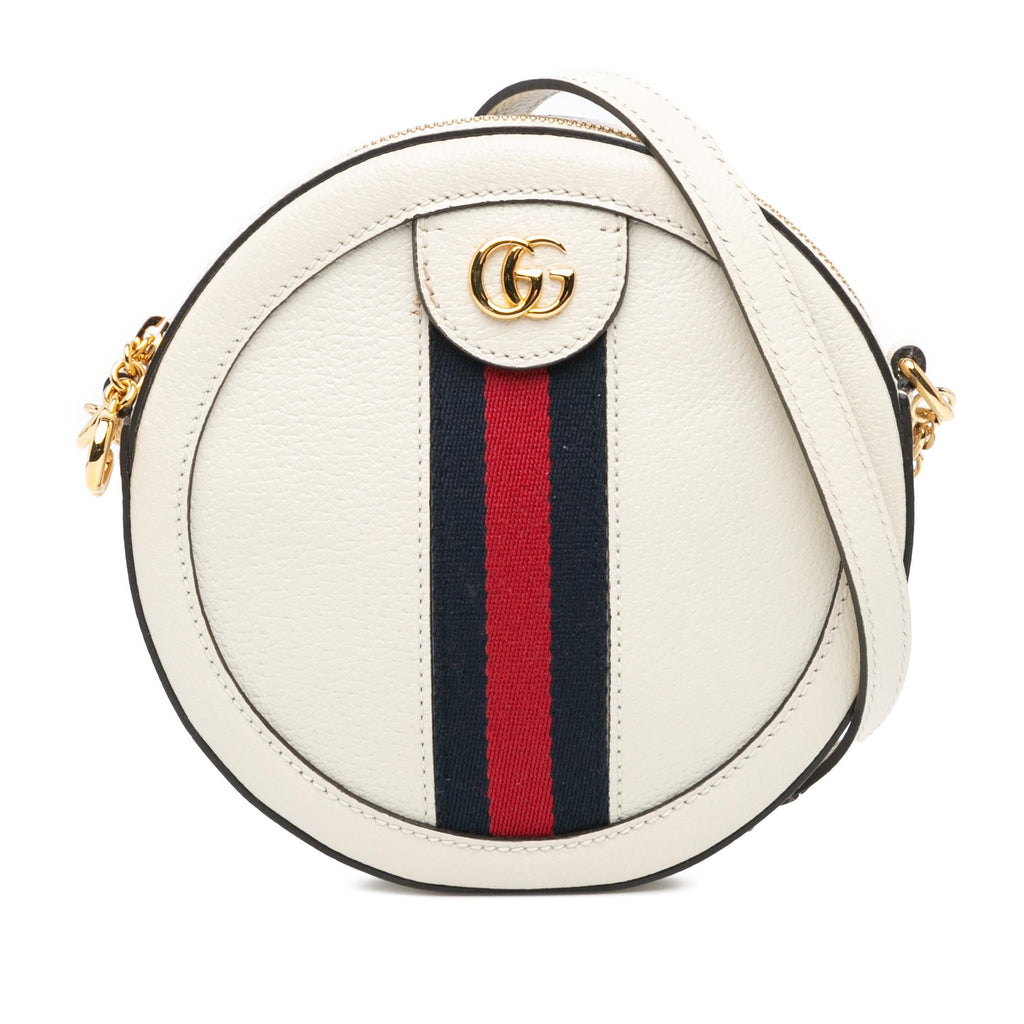 Gucci Mini Leather Ophidia Round Crossbody
