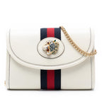 Gucci Mini Leather Rajah Web Chain Crossbody