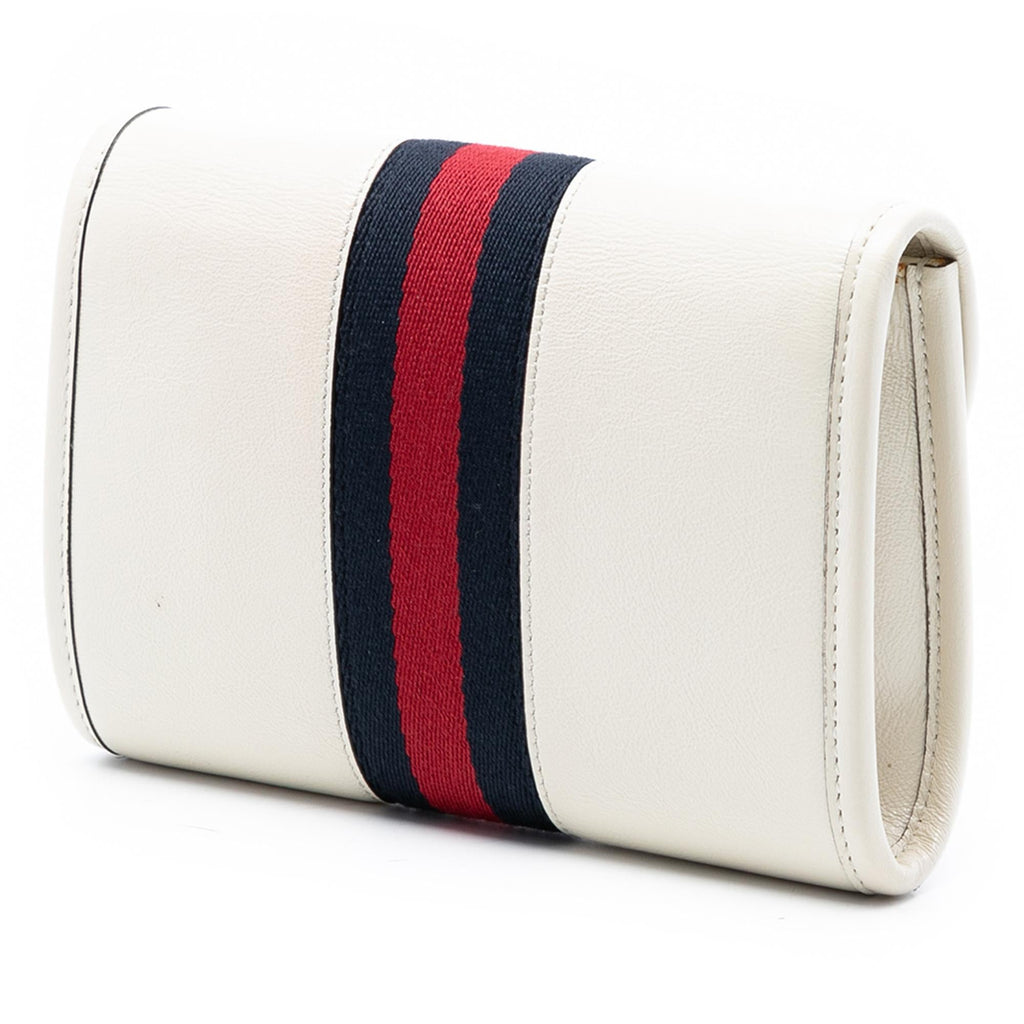 Gucci Mini Leather Rajah Web Chain Crossbody