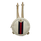 Gucci Mini Leather Round Ophidia Backpack