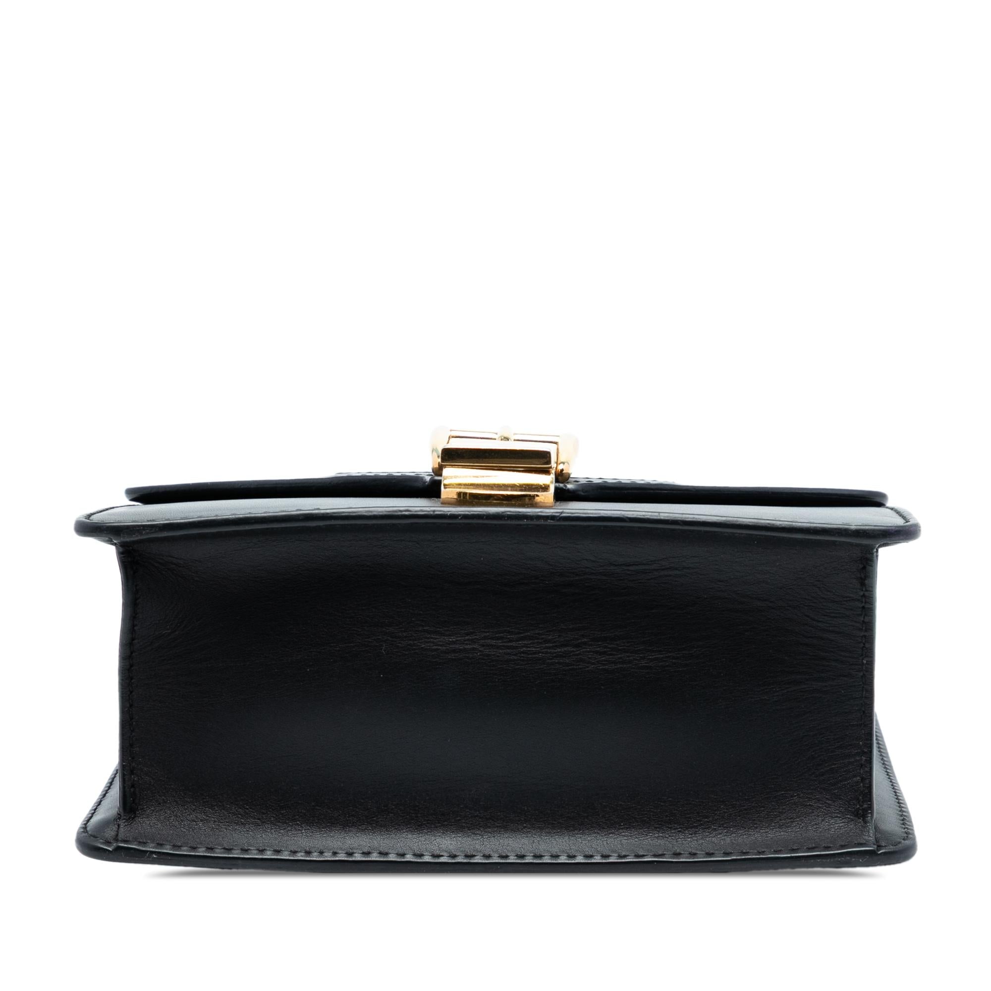 Gucci Mini Leather Web Sylvie Chain Crossbody