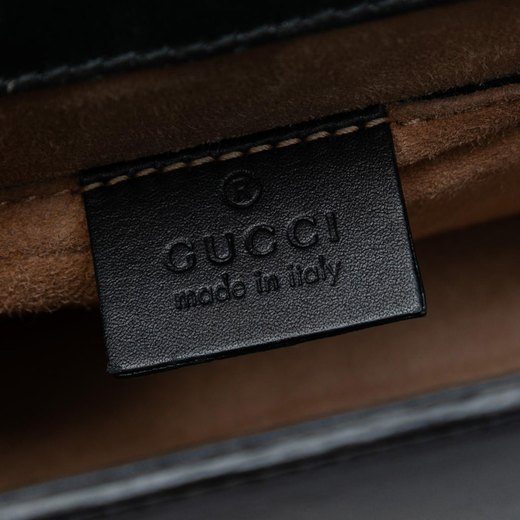 Gucci Mini Leather Web Sylvie Chain Crossbody