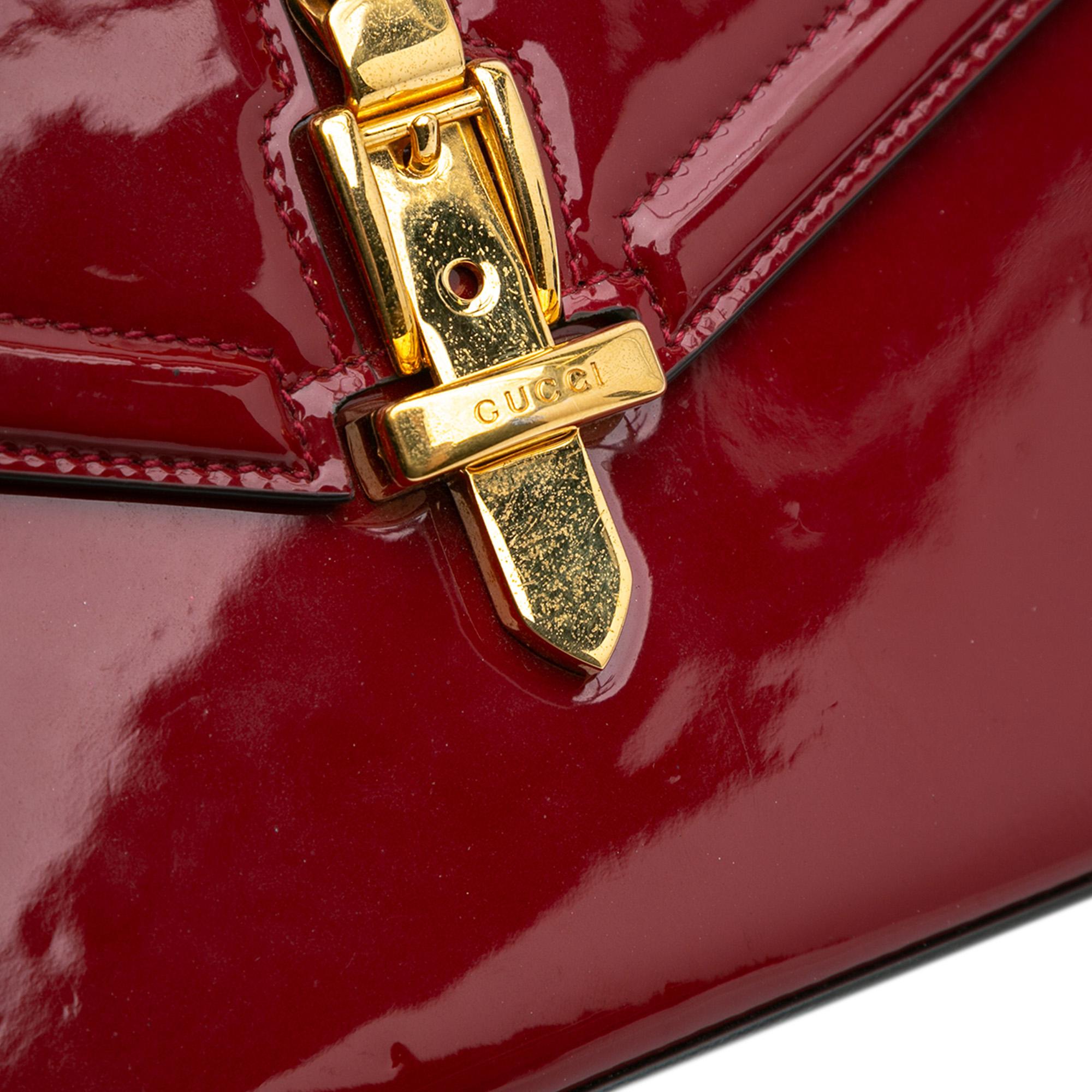 Gucci Mini Patent Sylvie 1969 Top Handle Bag
