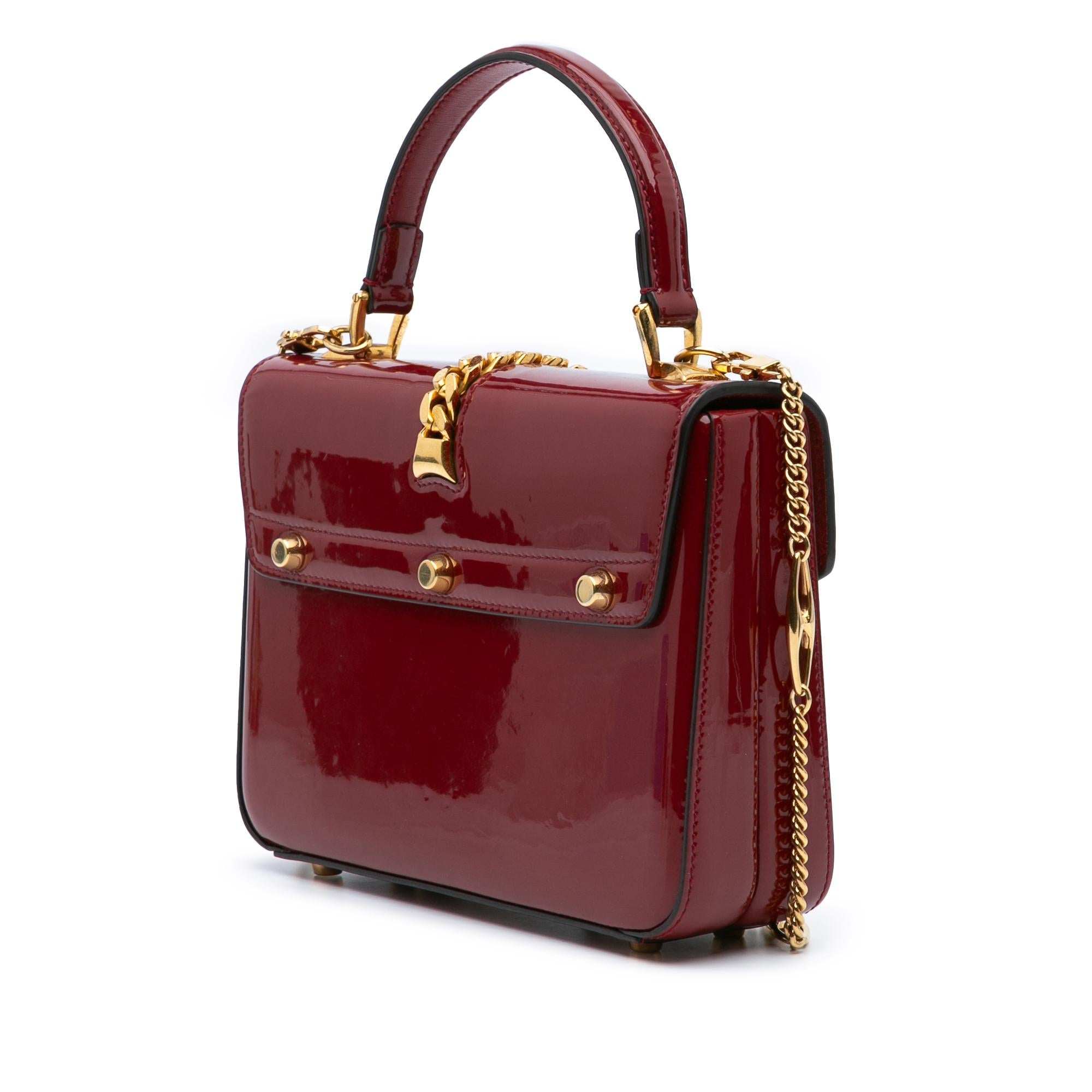 Gucci Mini Patent Sylvie 1969 Top Handle Bag