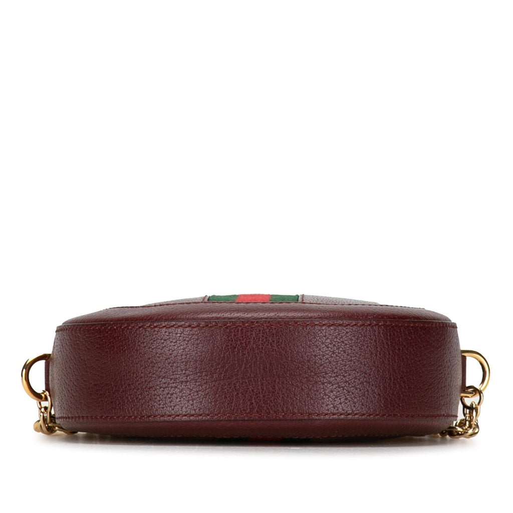 Gucci Mini Round Ophidia Leather Crossbody Bag (SHG-X9STIA)
