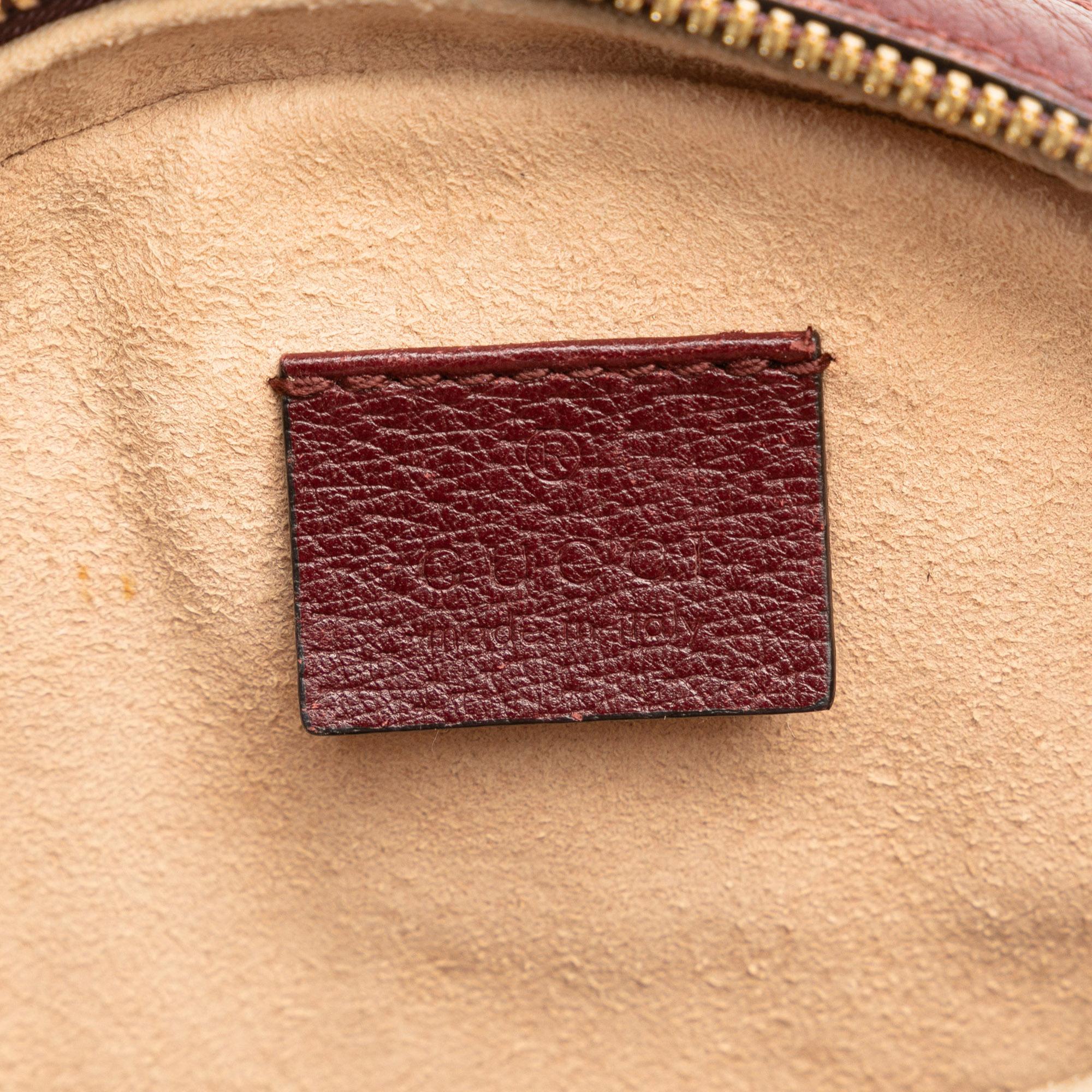 Gucci Mini Round Ophidia Leather Crossbody Bag (SHG-1IdXbq)