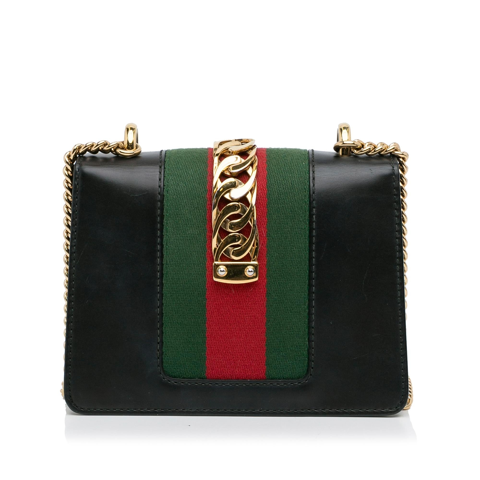 Gucci Mini Sylvie Leather Chain Crossbody Bag (SHG-Rb9ccQ)