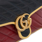 Gucci Mini Tricolor GG Marmont Matelasse Leather Torchon Top Handle Bag