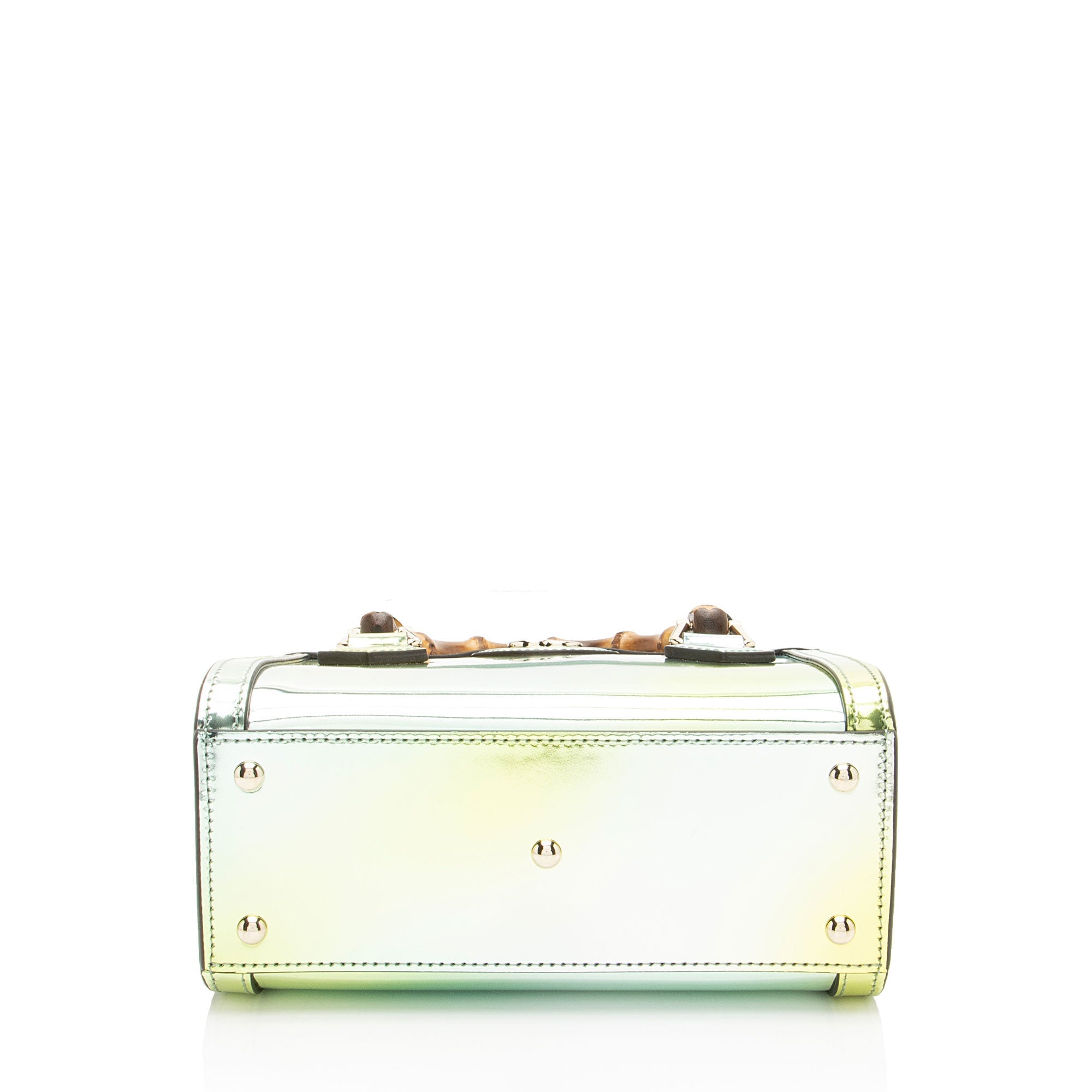 Gucci Mirrored Leather Bamboo Diana Mini Tote