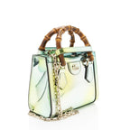 Gucci Mirrored Leather Bamboo Diana Mini Tote