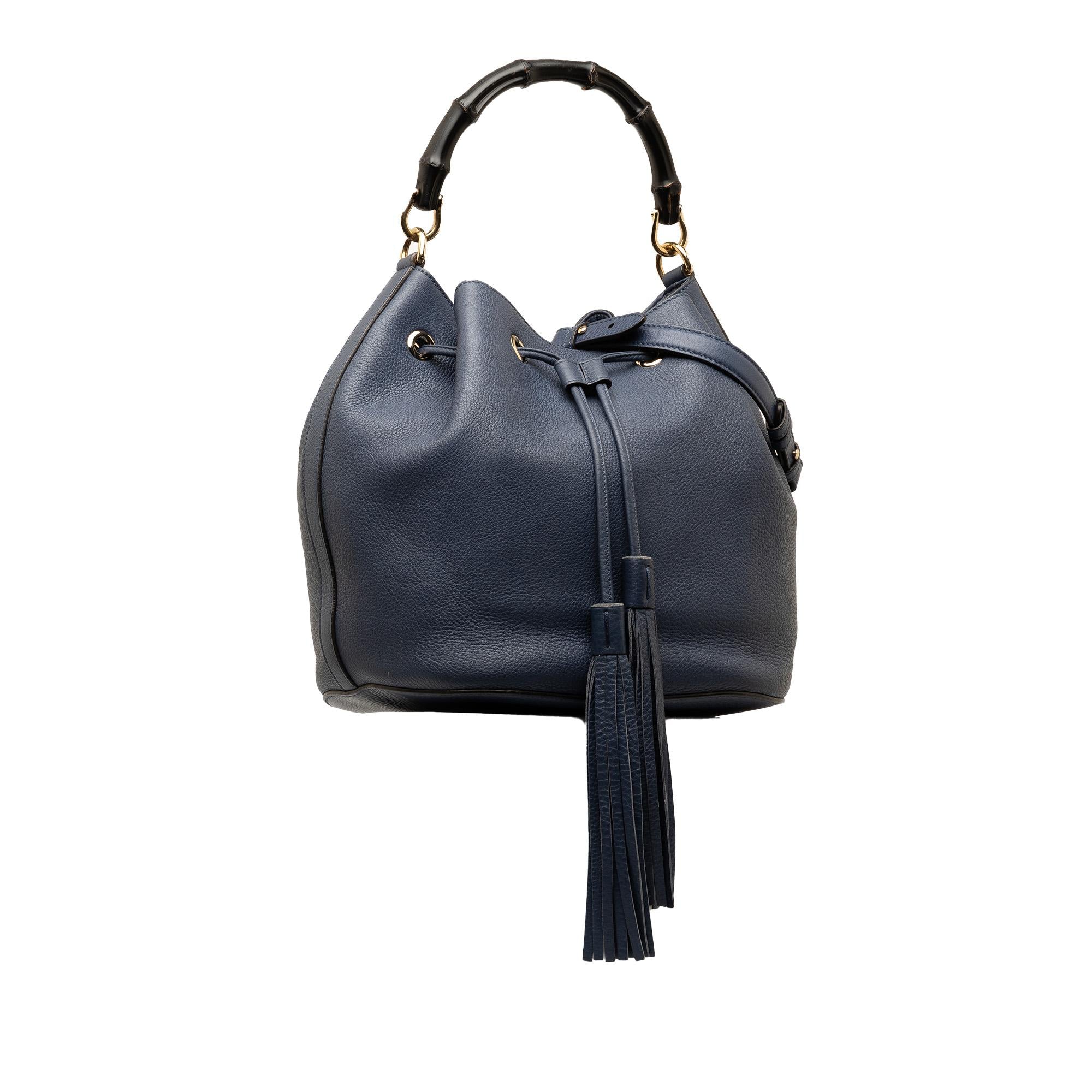 Gucci Miss Bamboo Leather Bucket Bag (SHG-wpdVi1)