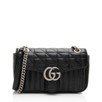 Gucci Mixed Matelasse Leather GG Marmont Aria Medium Flap Bag