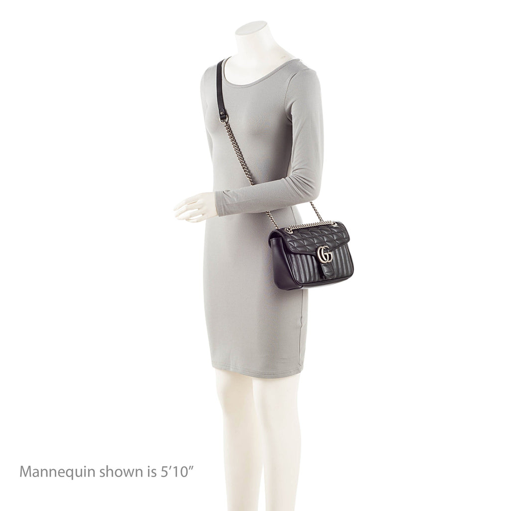 Gucci Mixed Matelasse Leather GG Marmont Aria Medium Flap Bag