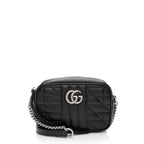 Gucci Mixed Matelasse Leather GG Marmont Aria Mini Chain Bag