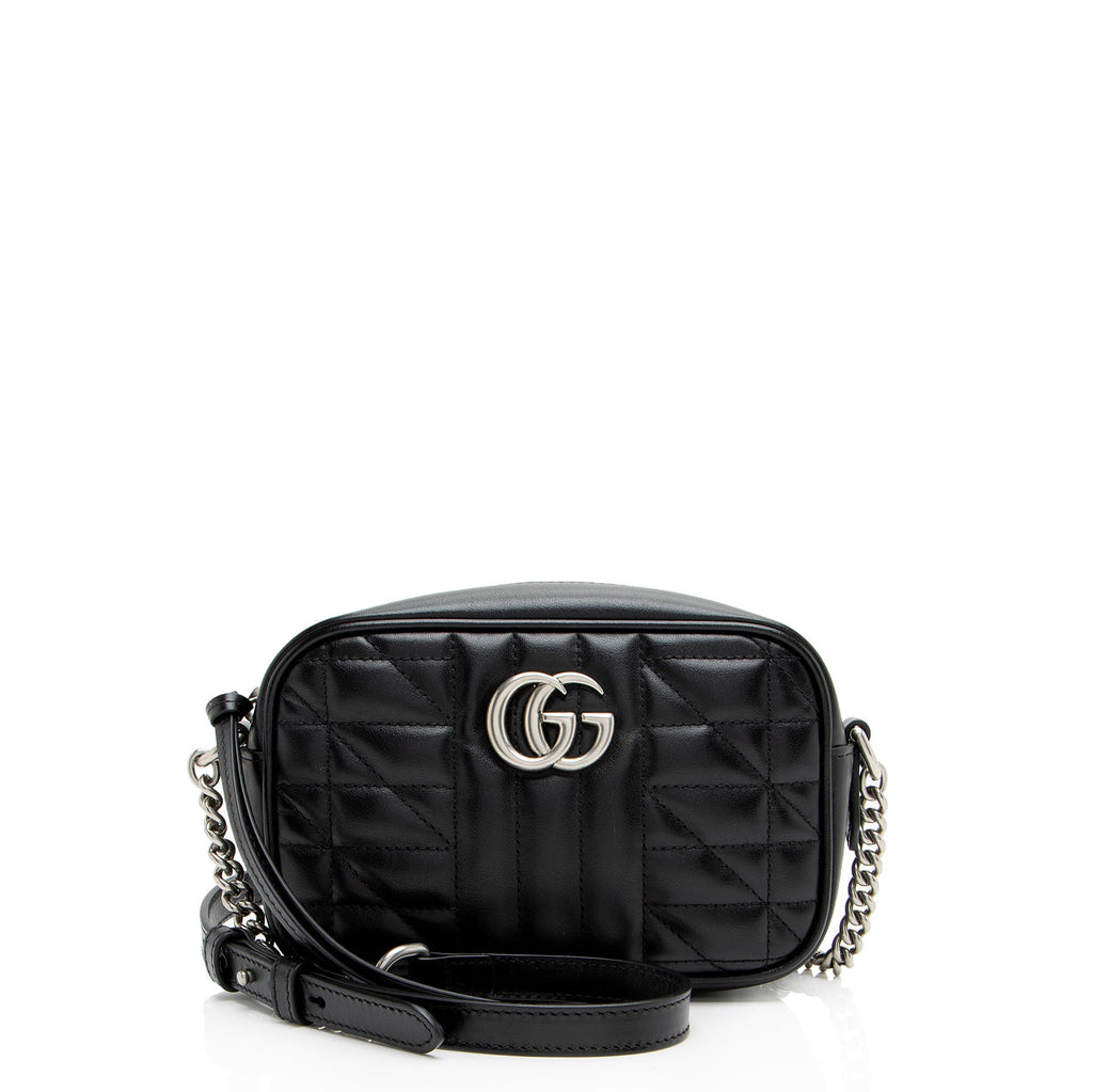 Gucci Mixed Matelasse Leather GG Marmont Aria Mini Camera Bag