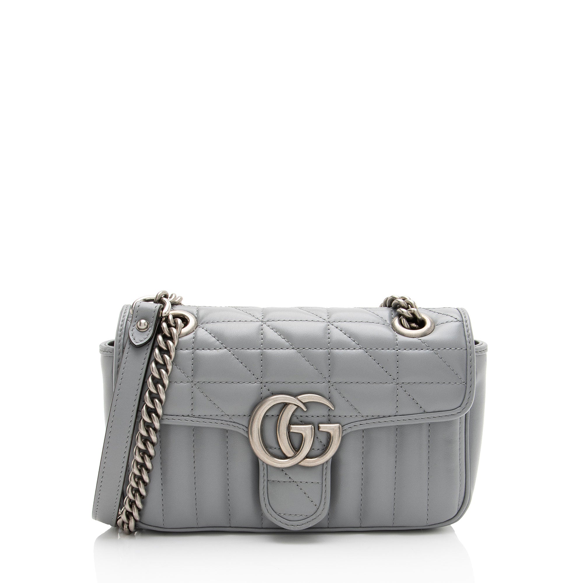 Gucci Mixed Matelasse Leather GG Marmont Aria Small Flap Bag