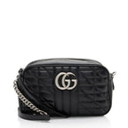 Gucci Mixed Matelasse Leather GG Marmont Aria Small Shoulder Bag (SHF-9Mi1xp)