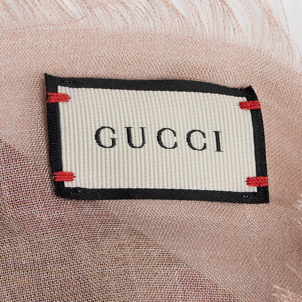 Gucci Modal Silk GG Blooms 140cm Shawl (SHF-23882)