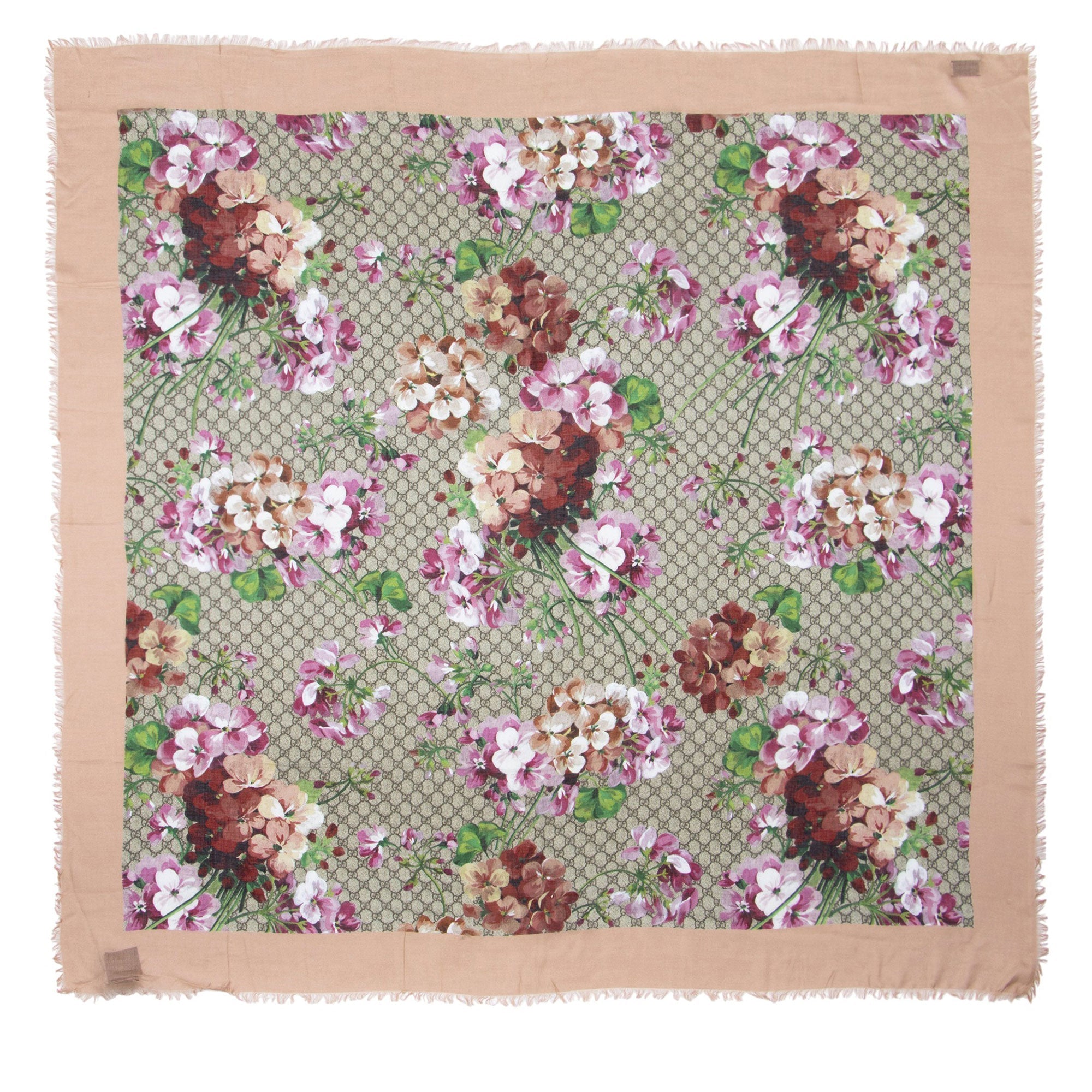 Gucci Modal Silk GG Blooms 140cm Shawl
