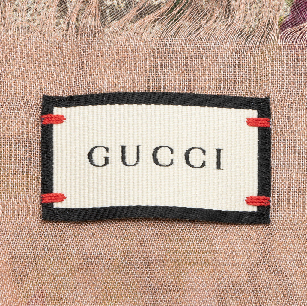 Gucci Modal Silk GG Blooms 140cm Shawl