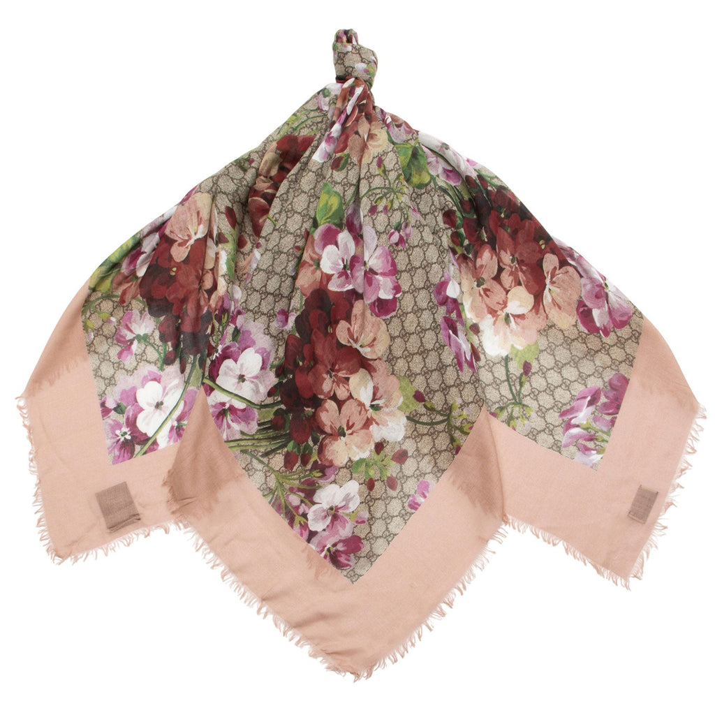 Gucci Modal Silk GG Blooms 140cm Shawl