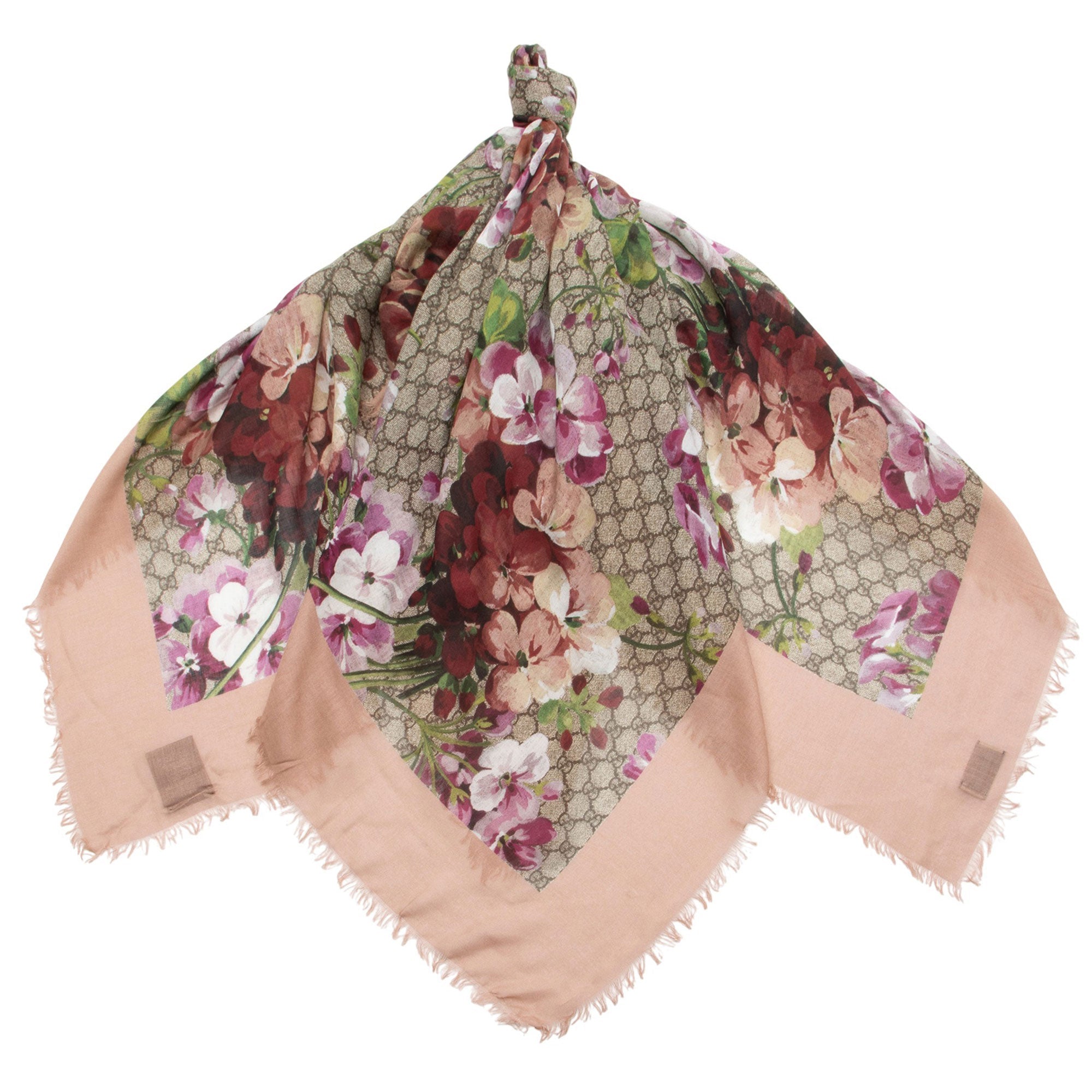 Gucci Modal Silk GG Blooms 140cm Shawl