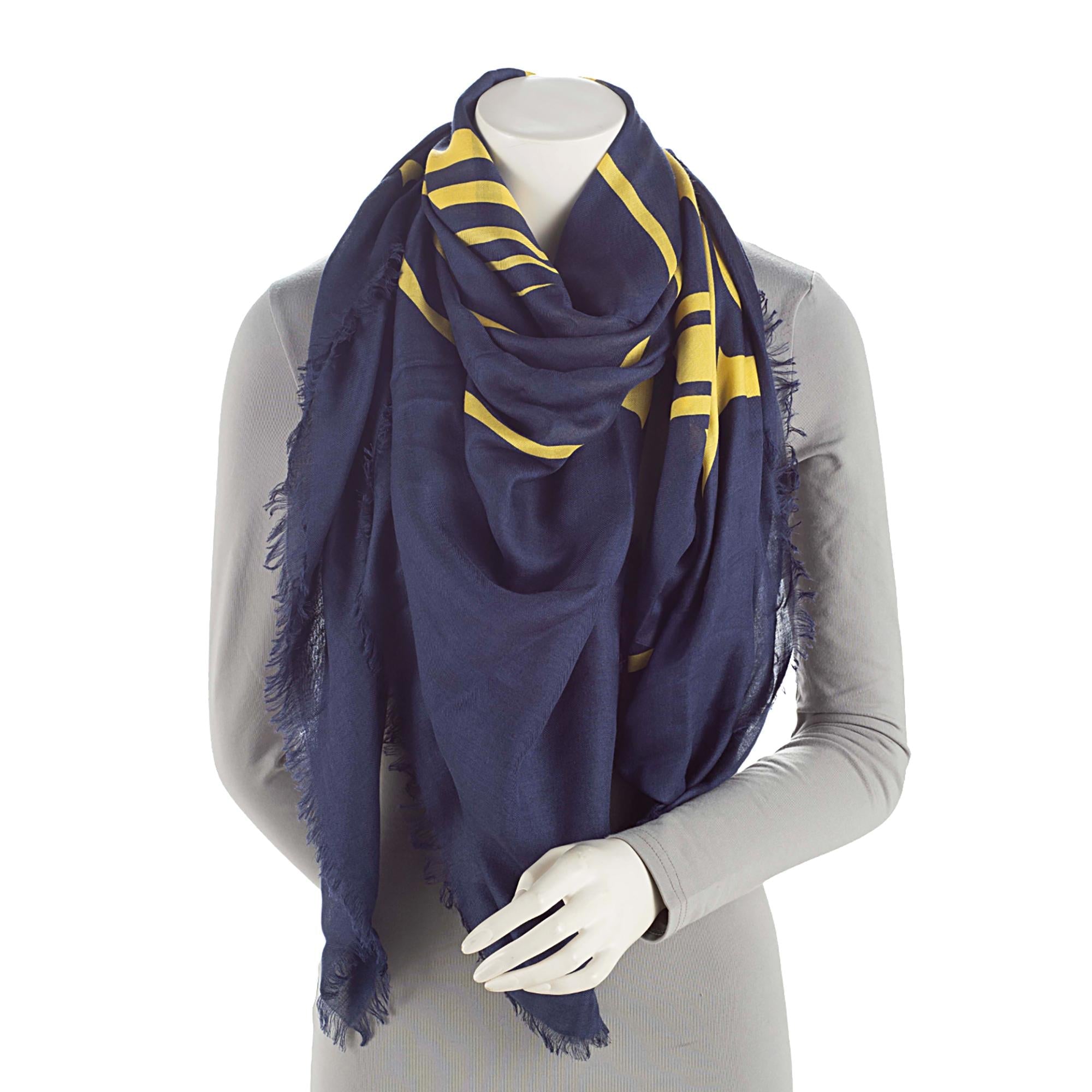 Gucci Modal Silk Logo Interlocking G Target 140cm Shawl (SHF-oSLnq3)