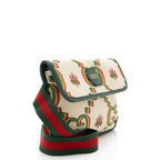 Gucci Jumbo GG Canvas Embroidered Floral Belt Bag