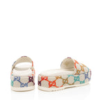 Gucci Multicolor GG Canvas Angelina Slide Platform Sandals - Size 7 / 37