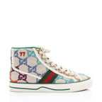 Gucci Multicolor GG Canvas Web 1977 Tennis High Top Sneakers - Size 7.5 / 37.5 (SHF-G3xf0d)
