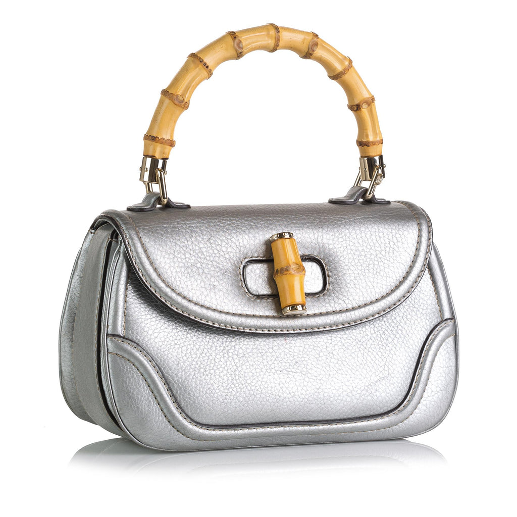 Gucci New Bamboo Leather Handbag (SHG-35959)
