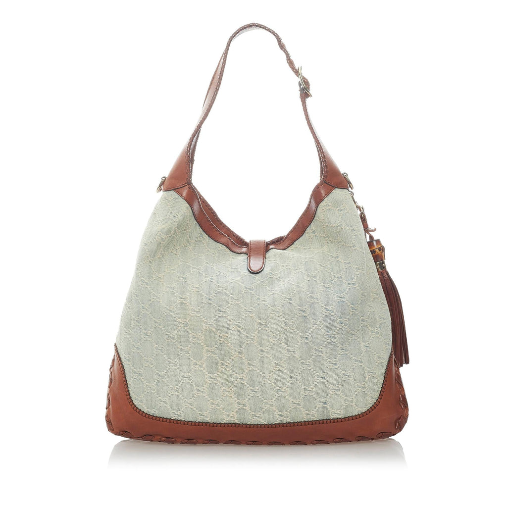 Gucci New Jackie Denim Tassel Shoulder Bag (SHG-32043)