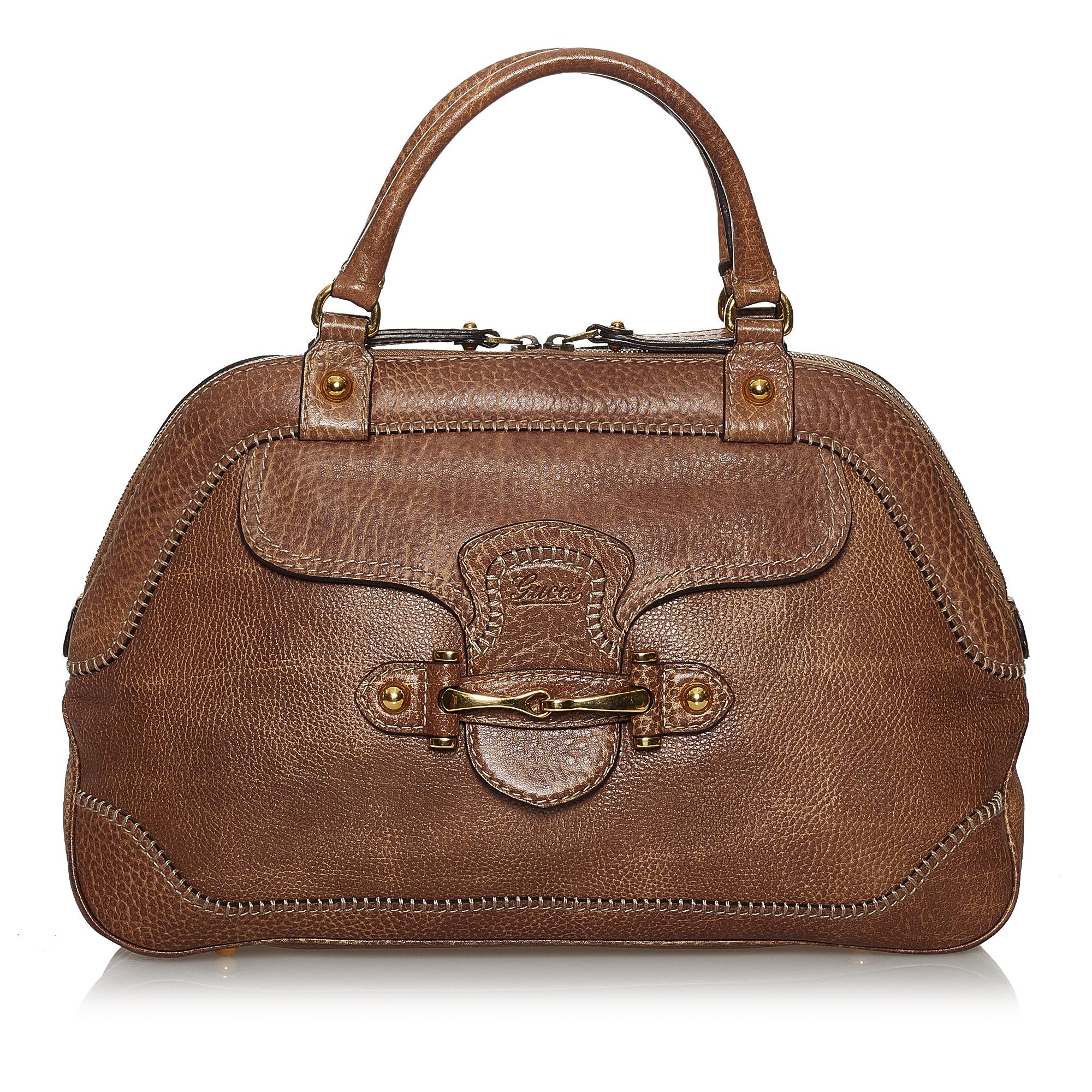 Gucci New Pelham Leather Handbag (SHG-29970)