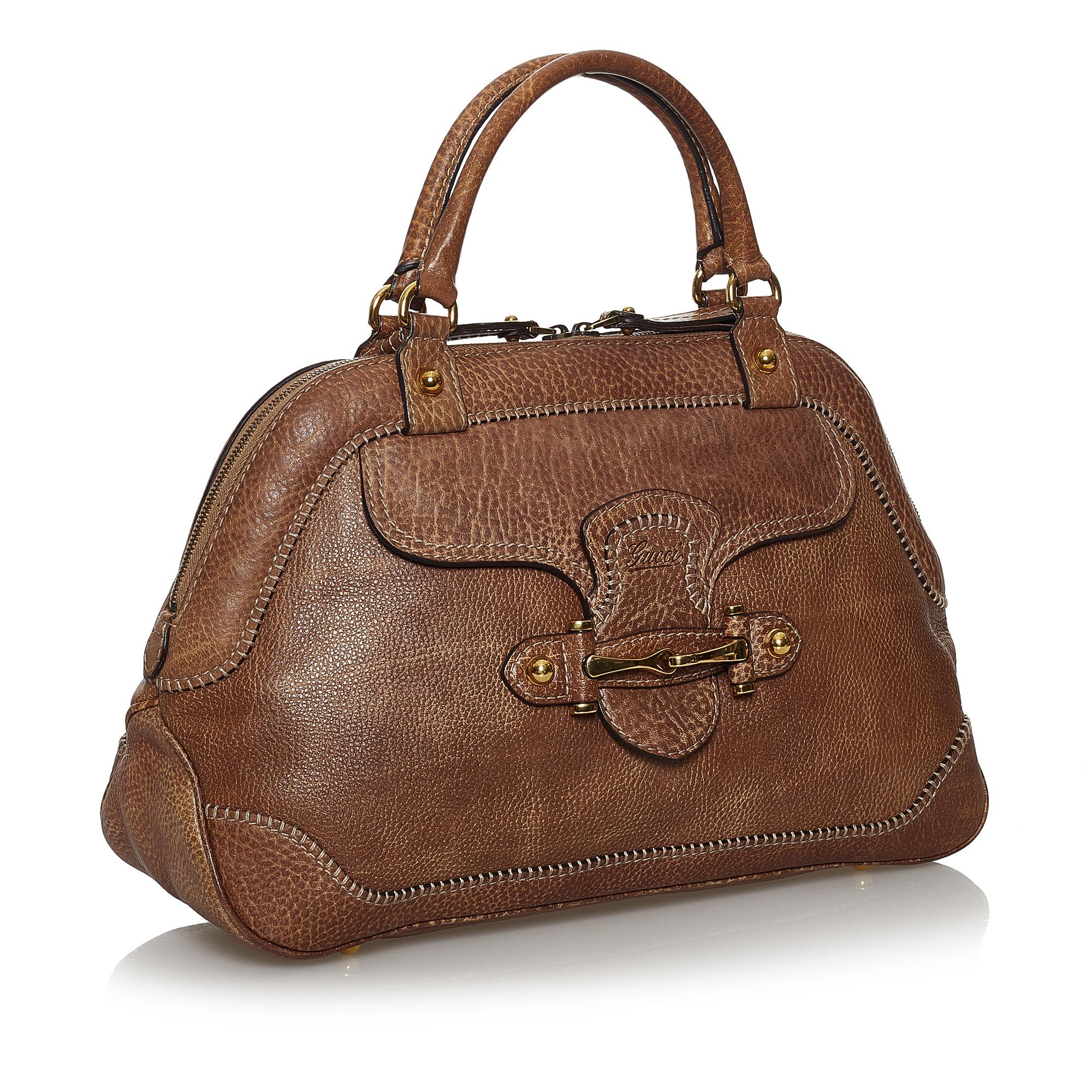 Gucci New Pelham Leather Handbag (SHG-29970)